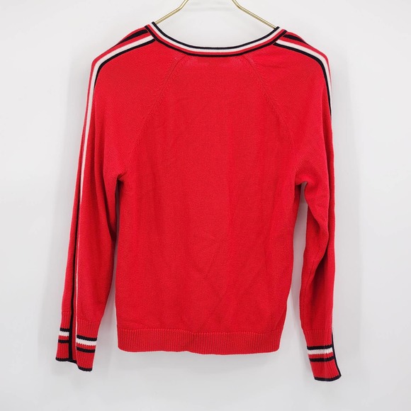 Tommy Hilfiger Red Knit Cashmere Blend Crewneck Size Small - Picture 5 of 7